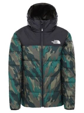 North Face Reversible Perrito Jacket - Boys' in Evergreen Camo